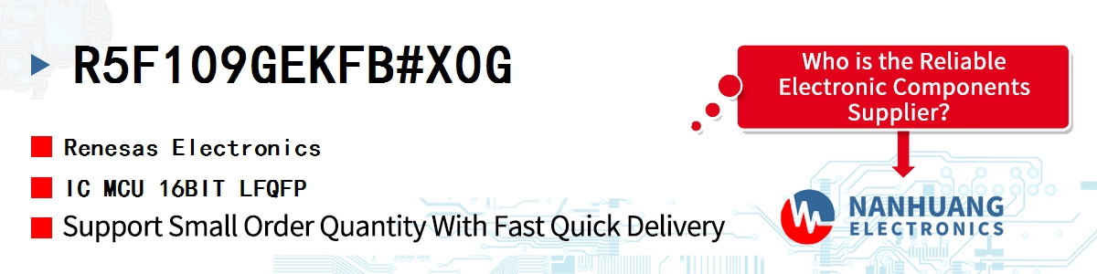 R5F109GEKFB#X0G Renesas IC MCU 16BIT LFQFP