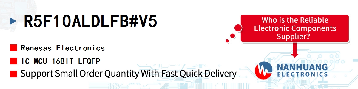 R5F10ALDLFB#V5 Renesas IC MCU 16BIT LFQFP