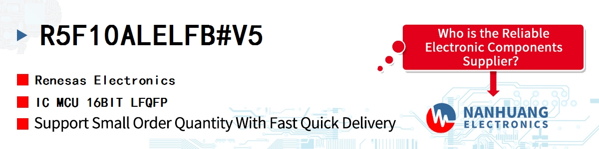 R5F10ALELFB#V5 Renesas IC MCU 16BIT LFQFP