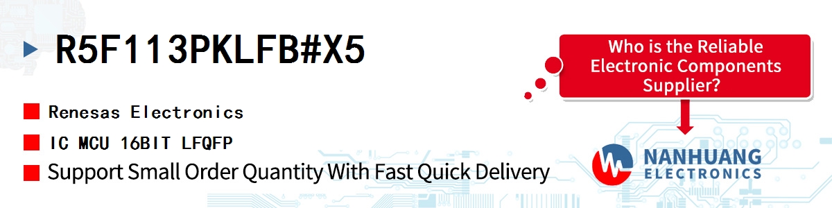 R5F113PKLFB#X5 Renesas IC MCU 16BIT LFQFP