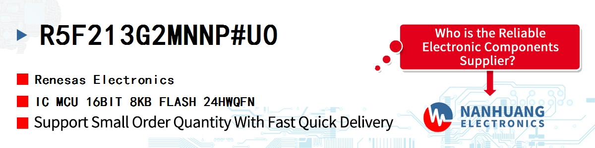 R5F213G2MNNP#U0 Renesas IC MCU 16BIT 8KB FLASH 24HWQFN