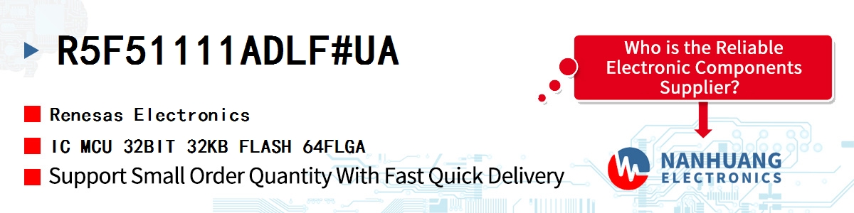 R5F51111ADLF#UA Renesas IC MCU 32BIT 32KB FLASH 64FLGA