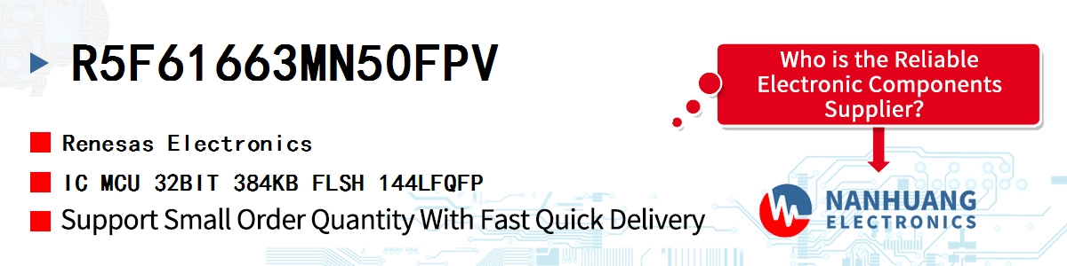 R5F61663MN50FPV Renesas IC MCU 32BIT 384KB FLSH 144LFQFP