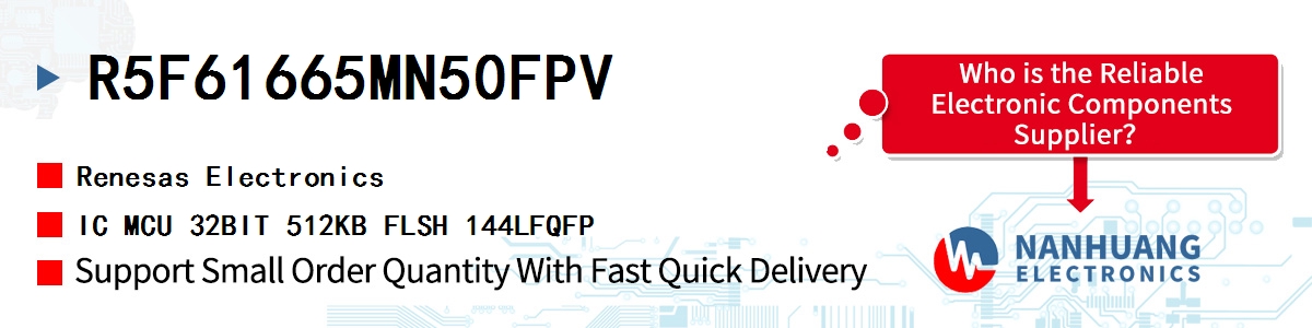 R5F61665MN50FPV Renesas IC MCU 32BIT 512KB FLSH 144LFQFP