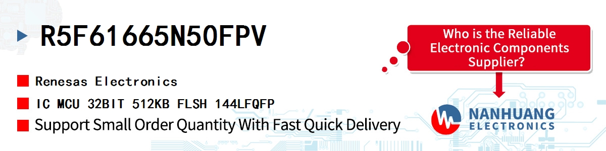 R5F61665N50FPV Renesas IC MCU 32BIT 512KB FLSH 144LFQFP