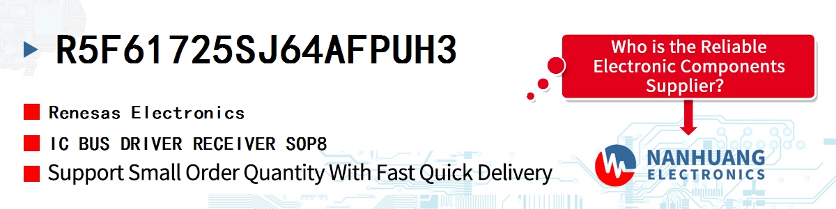 R5F61725SJ64AFPUH3 Renesas IC BUS DRIVER RECEIVER SOP8