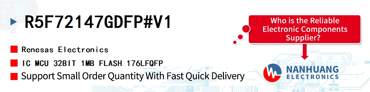 R5F72147GDFP#V1 Renesas IC MCU 32BIT 1MB FLASH 176LFQFP
