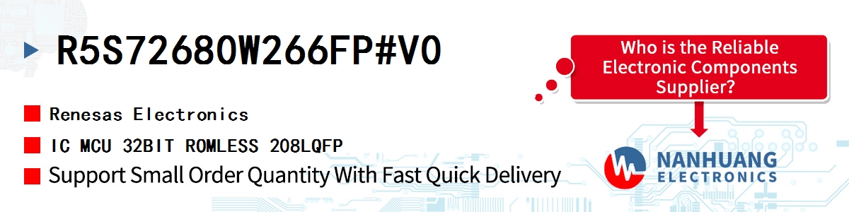 R5S72680W266FP#V0 Renesas IC MCU 32BIT ROMLESS 208LQFP