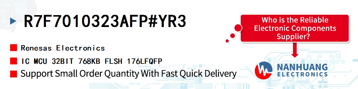 R7F7010323AFP#YR3 Renesas IC MCU 32BIT 768KB FLSH 176LFQFP