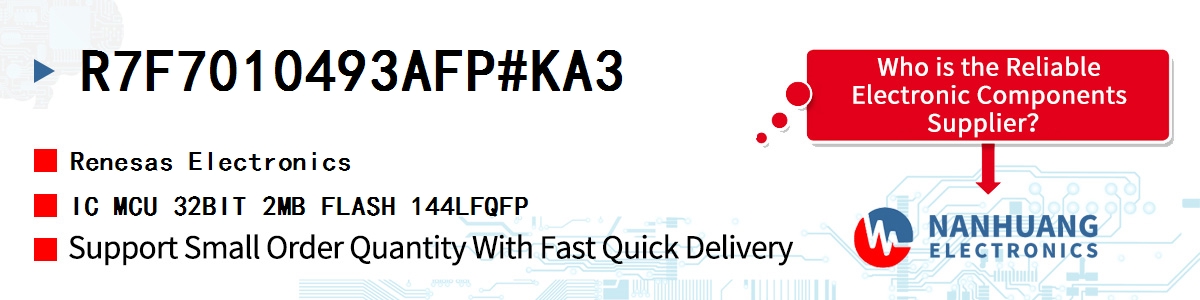R7F7010493AFP#KA3 Renesas IC MCU 32BIT 2MB FLASH 144LFQFP