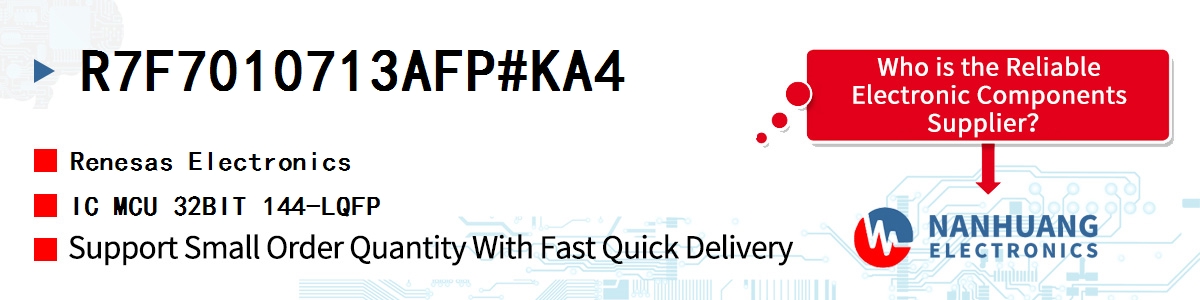 R7F7010713AFP#KA4 Renesas IC MCU 32BIT 144-LQFP