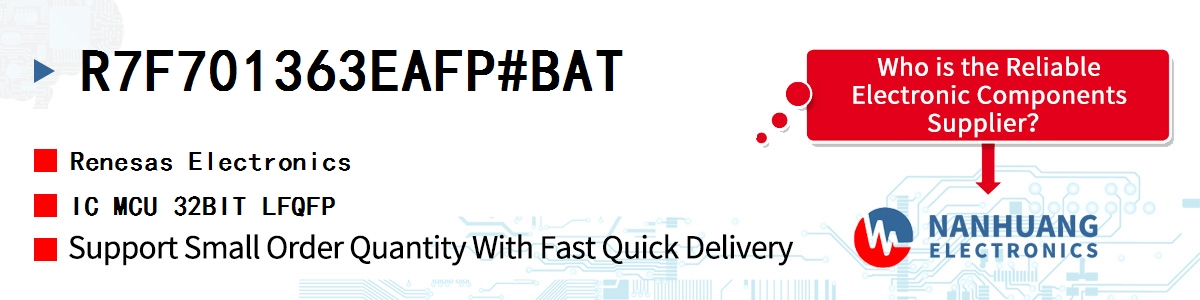 R7F701363EAFP#BAT Renesas IC MCU 32BIT LFQFP