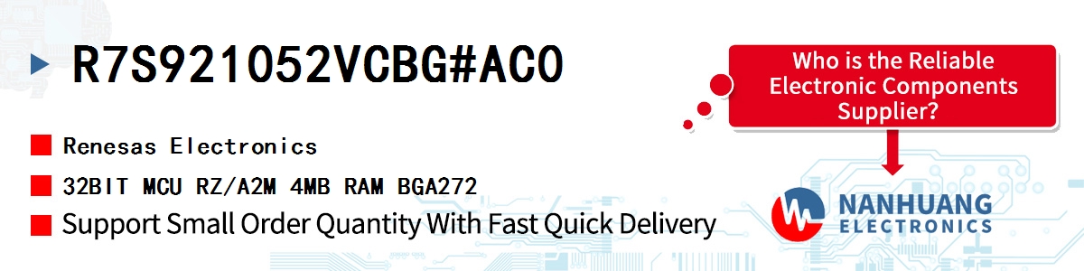 R7S921052VCBG#AC0 Renesas 32BIT MCU RZ/A2M 4MB RAM BGA272