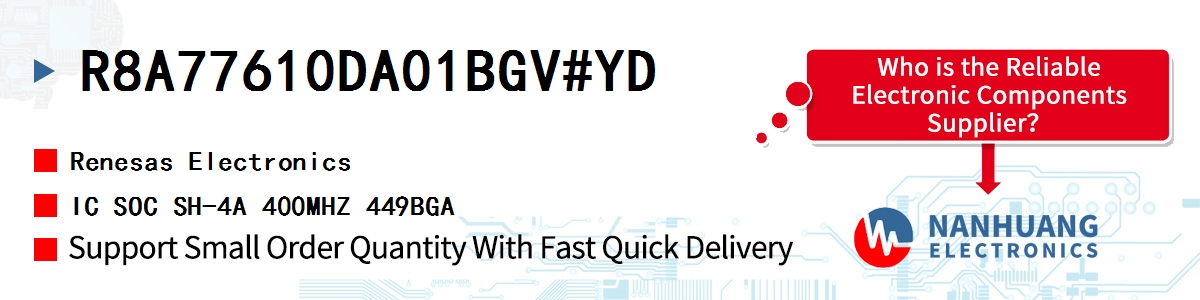 R8A77610DA01BGV#YD Renesas IC SOC SH-4A 400MHZ 449BGA