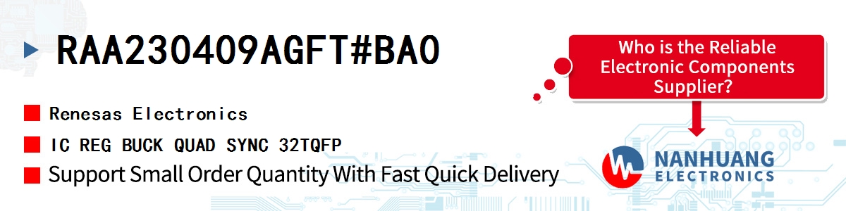 RAA230409AGFT#BA0 Renesas IC REG BUCK QUAD SYNC 32TQFP