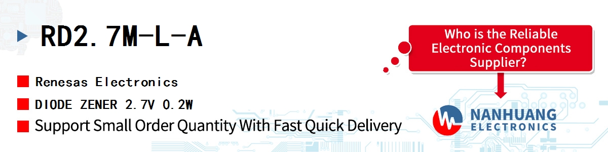 RD2.7M-L-A Renesas DIODE ZENER 2.7V 0.2W