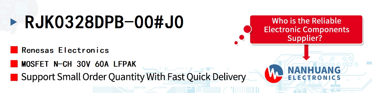RJK0328DPB-00#J0 Renesas MOSFET N-CH 30V 60A LFPAK
