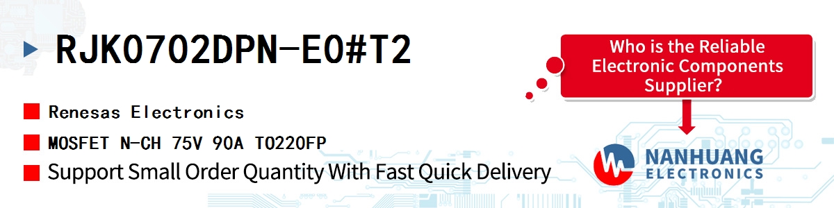 RJK0702DPN-E0#T2 Renesas MOSFET N-CH 75V 90A TO220FP