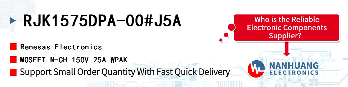 RJK1575DPA-00#J5A Renesas MOSFET N-CH 150V 25A WPAK