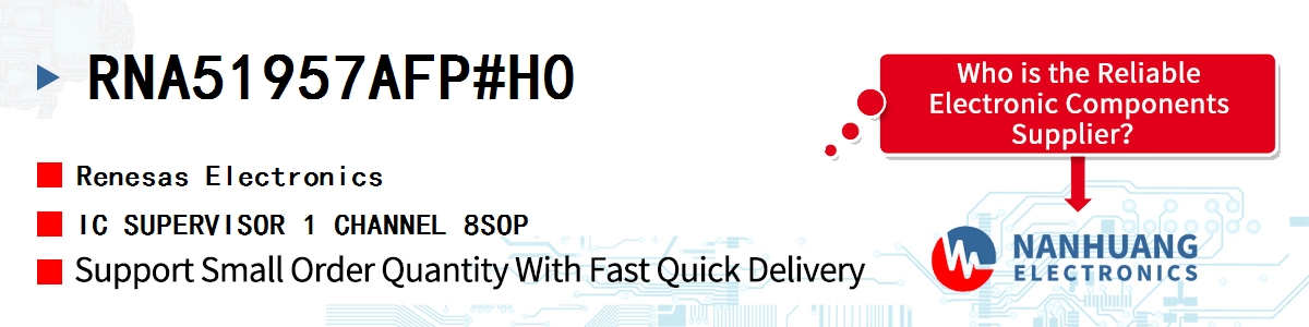 RNA51957AFP#H0 Renesas IC SUPERVISOR 1 CHANNEL 8SOP