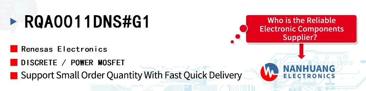 RQA0011DNS#G1 Renesas DISCRETE / POWER MOSFET