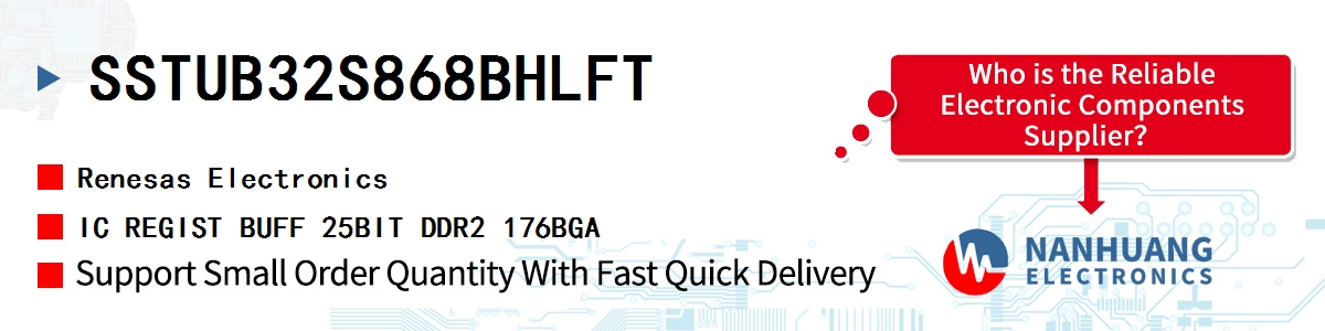 SSTUB32S868BHLFT Renesas IC REGIST BUFF 25BIT DDR2 176BGA