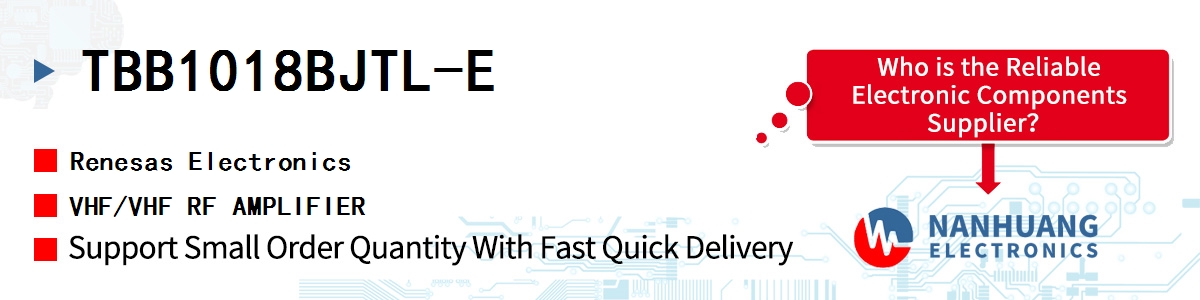 TBB1018BJTL-E Renesas VHF/VHF RF AMPLIFIER