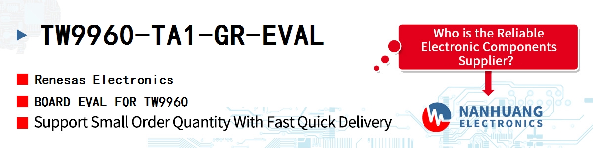 TW9960-TA1-GR-EVAL Renesas BOARD EVAL FOR TW9960