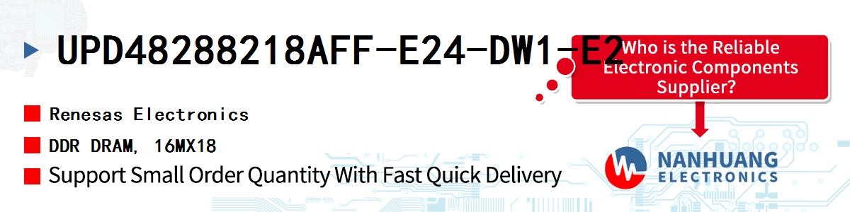 UPD48288218AFF-E24-DW1-E2 Renesas DDR DRAM, 16MX18