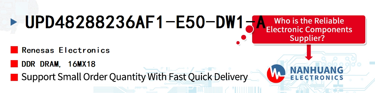 UPD48288236AF1-E50-DW1-A Renesas DDR DRAM, 16MX18