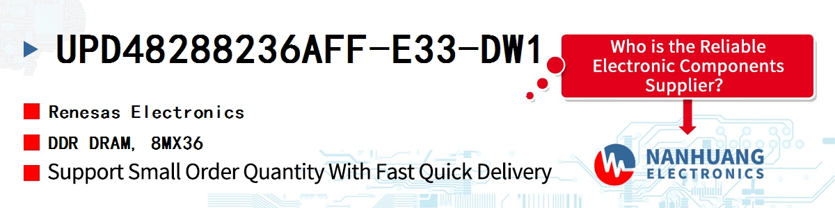 UPD48288236AFF-E33-DW1 Renesas DDR DRAM, 8MX36
