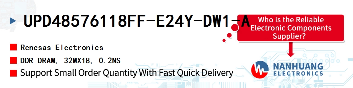 UPD48576118FF-E24Y-DW1-A Renesas DDR DRAM, 32MX18, 0.2NS