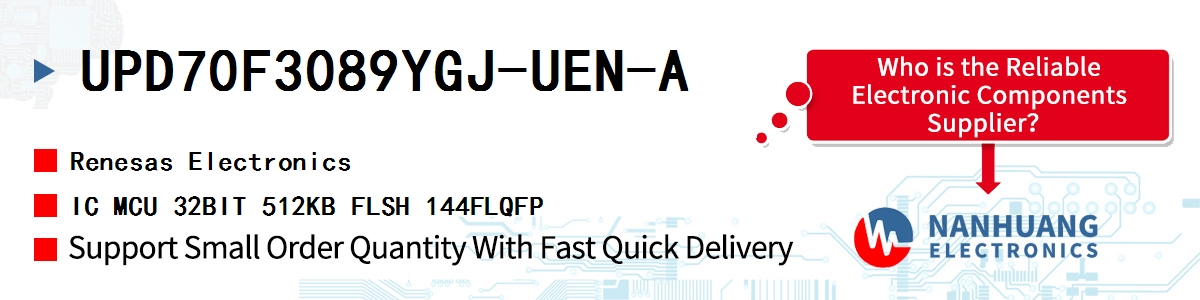 UPD70F3089YGJ-UEN-A Renesas IC MCU 32BIT 512KB FLSH 144FLQFP