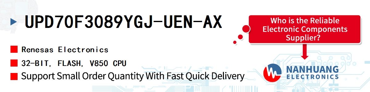 UPD70F3089YGJ-UEN-AX Renesas 32-BIT, FLASH, V850 CPU
