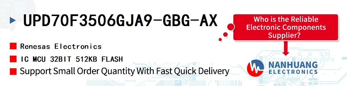 UPD70F3506GJA9-GBG-AX Renesas IC MCU 32BIT 512KB FLASH