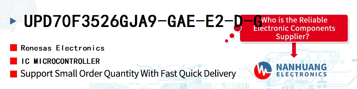 UPD70F3526GJA9-GAE-E2-D-G Renesas IC MICROCONTROLLER