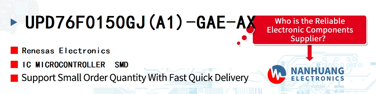 UPD76F0150GJ(A1)-GAE-AX Renesas IC MICROCONTROLLER  SMD