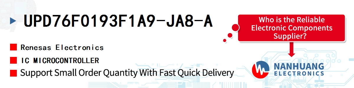 UPD76F0193F1A9-JA8-A Renesas IC MICROCONTROLLER