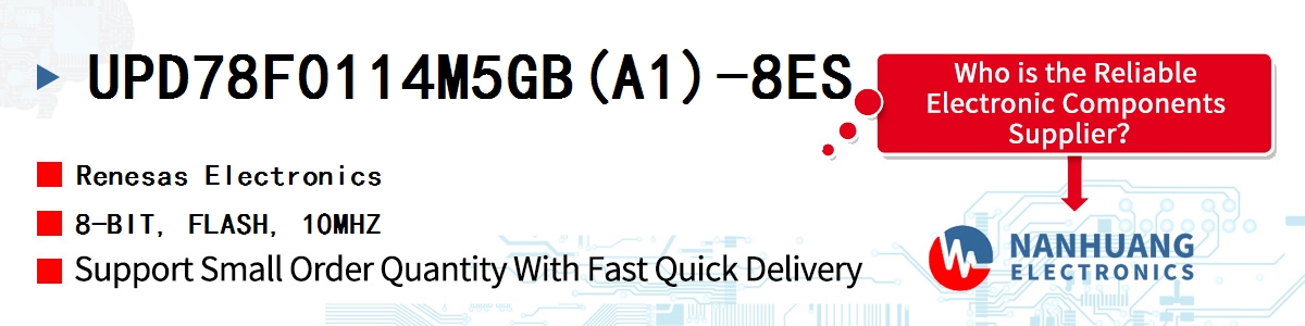 UPD78F0114M5GB(A1)-8ES Renesas 8-BIT, FLASH, 10MHZ