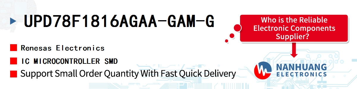 UPD78F1816AGAA-GAM-G Renesas IC MICROCONTROLLER SMD