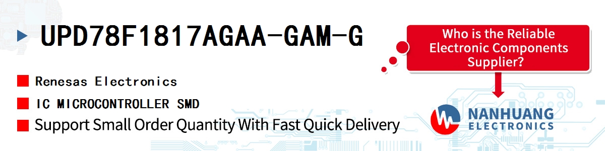 UPD78F1817AGAA-GAM-G Renesas IC MICROCONTROLLER SMD