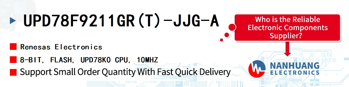 UPD78F9211GR(T)-JJG-A Renesas 8-BIT, FLASH, UPD78K0 CPU, 10MHZ