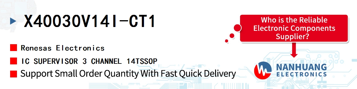 X40030V14I-CT1 Renesas IC SUPERVISOR 3 CHANNEL 14TSSOP