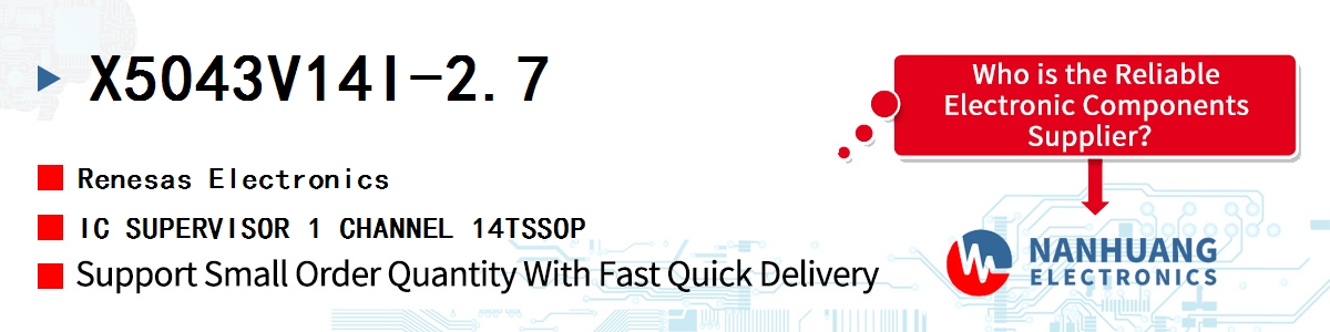 X5043V14I-2.7 Renesas IC SUPERVISOR 1 CHANNEL 14TSSOP