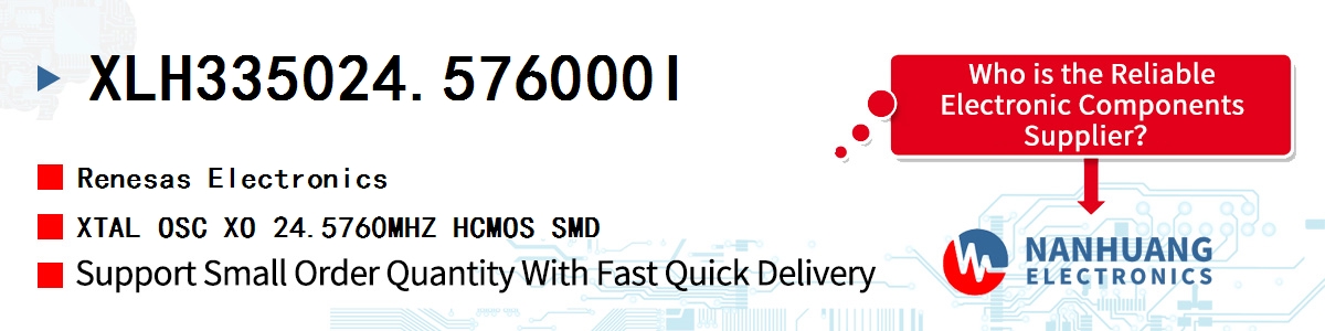 XLH335024.576000I Renesas XTAL OSC XO 24.5760MHZ HCMOS SMD