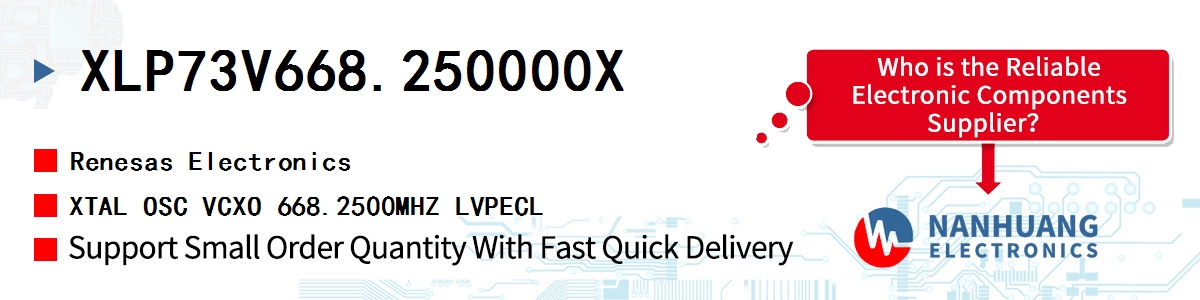 XLP73V668.250000X Renesas XTAL OSC VCXO 668.2500MHZ LVPECL