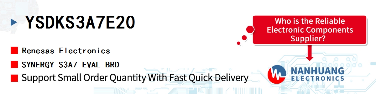 YSDKS3A7E20 Renesas SYNERGY S3A7 EVAL BRD