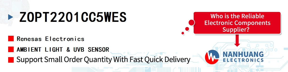 ZOPT2201CC5WES Renesas AMBIENT LIGHT & UVB SENSOR