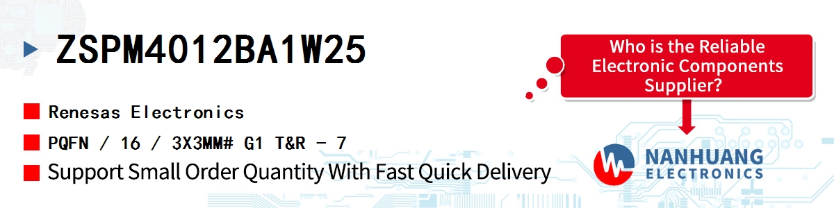 ZSPM4012BA1W25 Renesas PQFN / 16 / 3X3MM# G1 T&R - 7